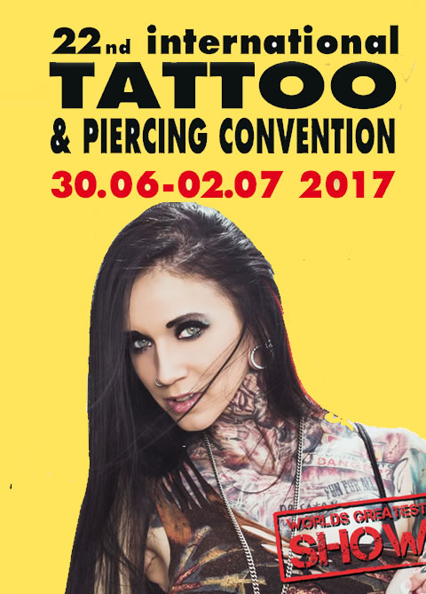 Termine - Dates: 22. internationalen Tattoo - und Piercing Convention in Dortmund vom 30. Juni - 02. Juli 2017